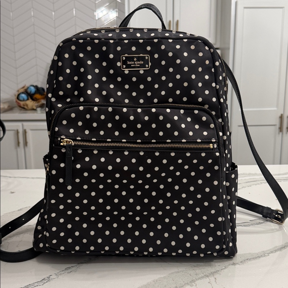 Kate Spade polka dot Large Hilo diamonddot backpack.  Excellent Condition